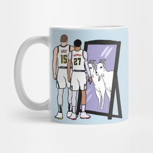 Nikola Jokic and Jamal Murray Mirror GOATs Mug